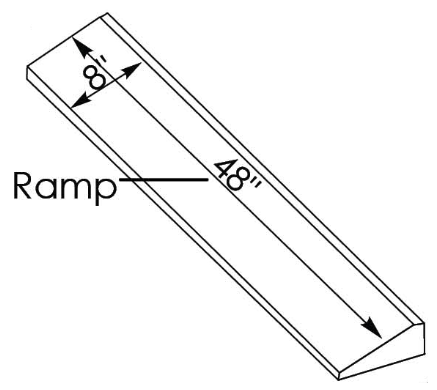 Ramp, 8''X48'' Blue