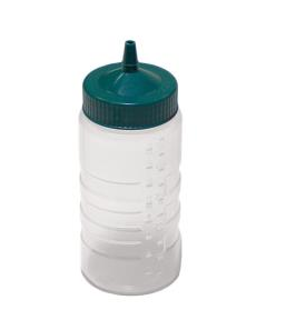 Bottle 16oz Clear w/Cut Green Cap