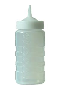 Bottle 16oz Clear w/Cut Clear Cap