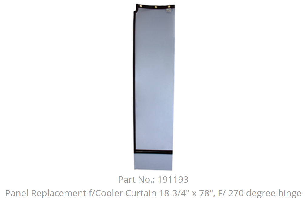 Panel Replacement Cooler Curtain 18-3/4" X 78