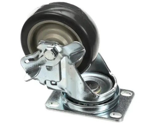 Caster 3-1/2 Grey Poly W Brake